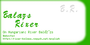 balazs rixer business card